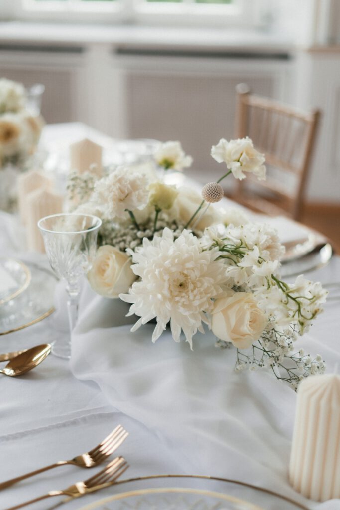 Hochzeit im Schloss Blumendekoration